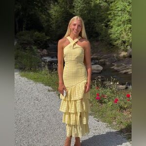 Yellow cross neck LIKELY Dress!